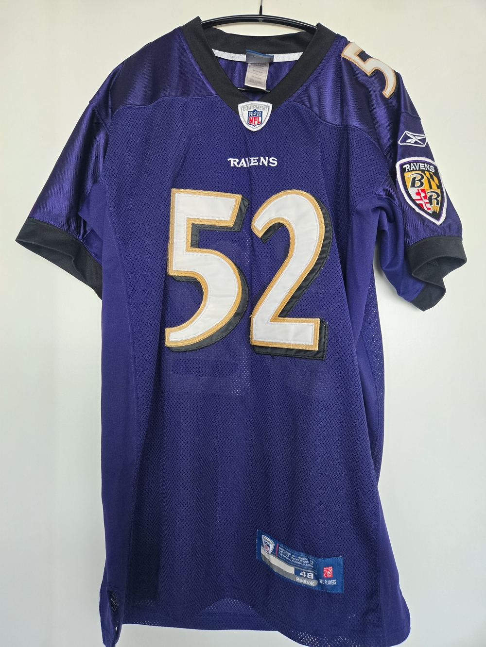 Vintage Reebok NFL Authentic Ray Lewis Ravens Jersey Stitched Size 48 L